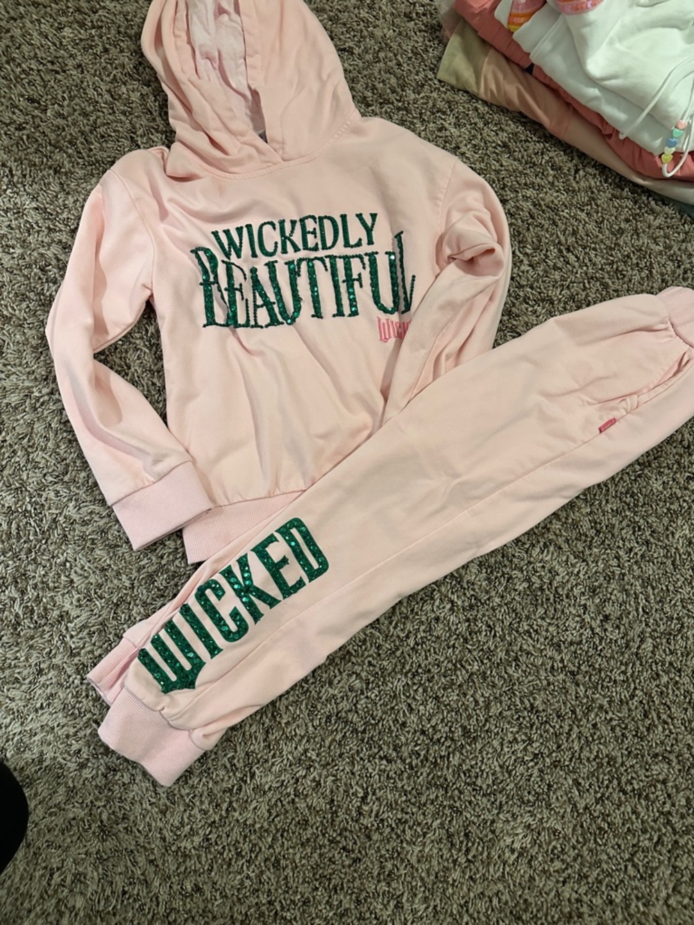 Lola + The Boys Pink "Wickedly Beautiful" Hoodie & Jogger Set